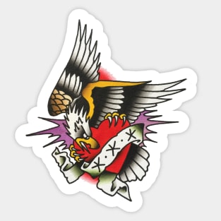 Eagle and Heart Tattoo Design Sticker